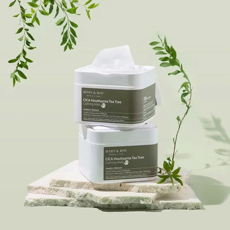 Mary May CICA Houttuynia Tea Tree Calming Mask – raminamosios veido kaukės · 2