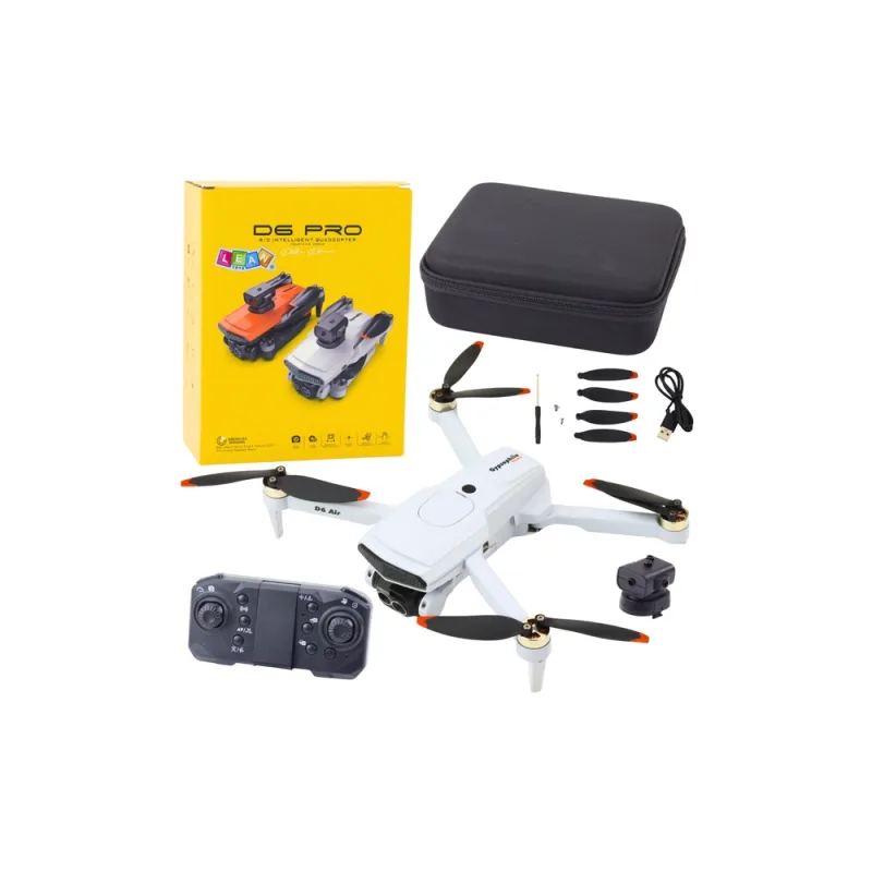 Dronas D6 PRO Fotoaparato žibintai LED programėlė Šviesiai pilka · 1