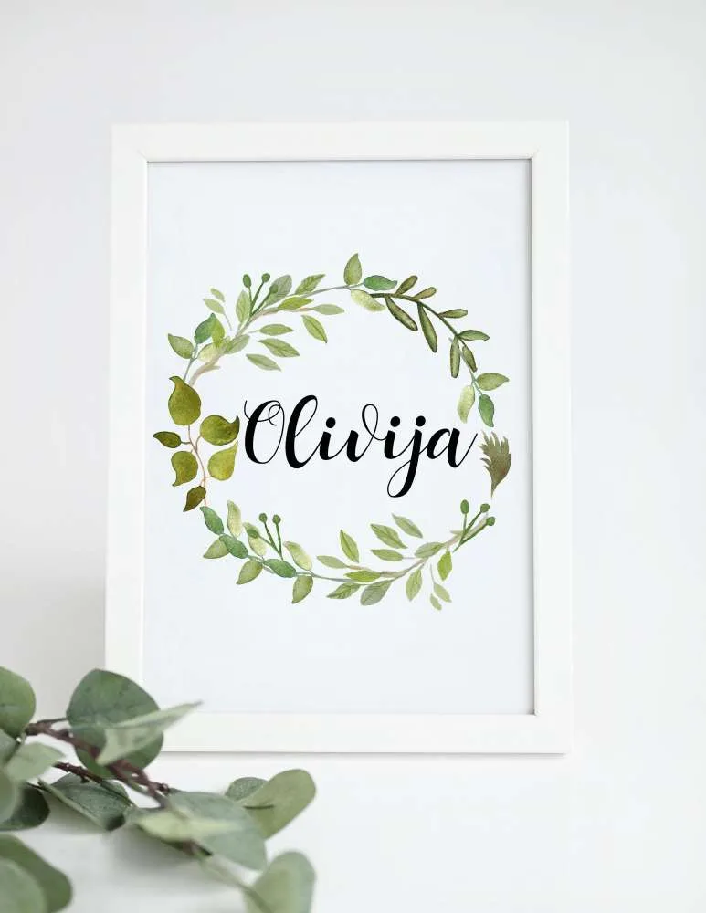 Personalizuotas plakatas vaikui su vardu „Žolynai“