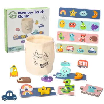 Sensorinė dėlionė WOOPIE GREEN Memory Shapes, FSC