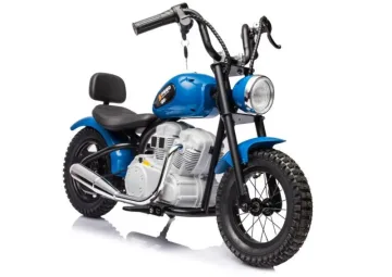 Mėlynas akumuliatorinis motociklas A9902, 36 V, 350 W
