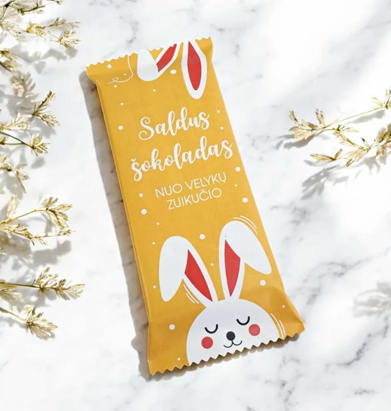 Šokoladas „Saldus šokoladas nuo velykų zuikučio“