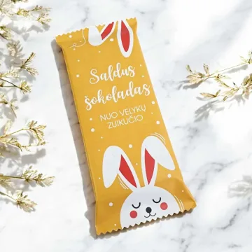 Šokoladas „Saldus šokoladas nuo velykų zuikučio“