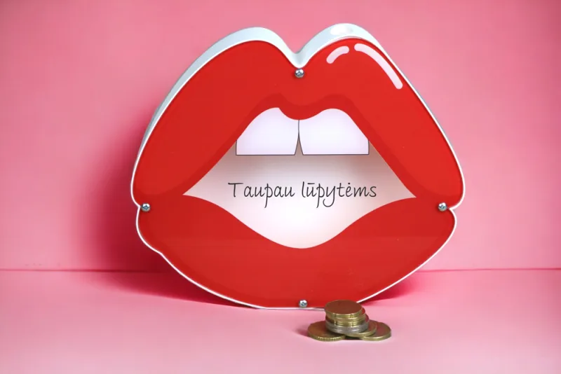 3D Taupyklė lūpos „Taupau lūpytėms“