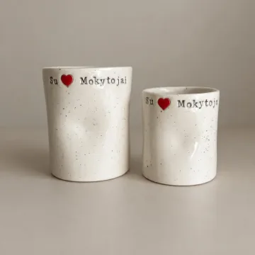 Keraminis puodelis mokytojai