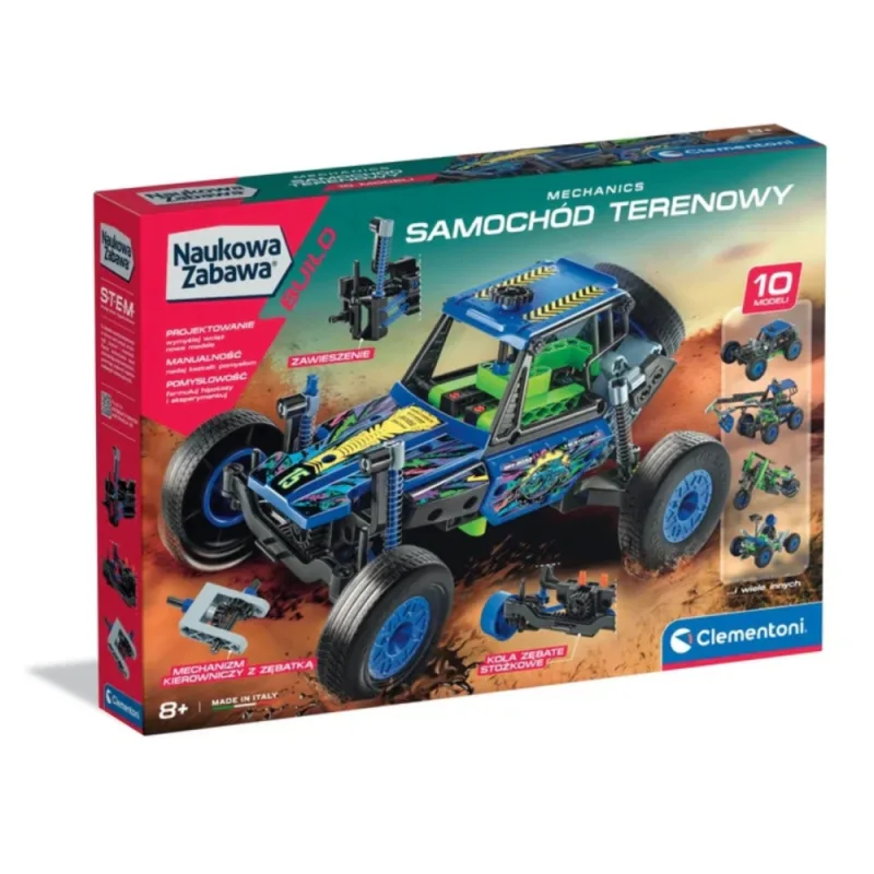 Konstruktorius Science Fun Mechanics Terrain Car Lenkų kalba Clementoni 50918 · 1