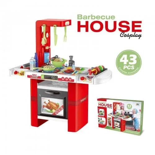 Vaikiška žaislinė virtuvėlė Barbecue House, 43 vnt · 2