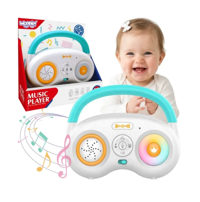 Woopie Baby interaktyvus muzikinis grotuvas su šviesomis, melodijomis ir balso įrašymo funkcija · 1