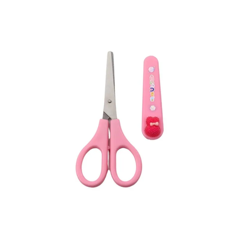 Mokyklinės žirklės su skydu Dekoratyvinis rožinis zuikis 14cm · 1