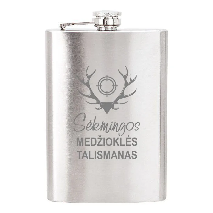 Metalinė gertuvė (fleškutė) „Sėkmingos medžioklės talismanas“