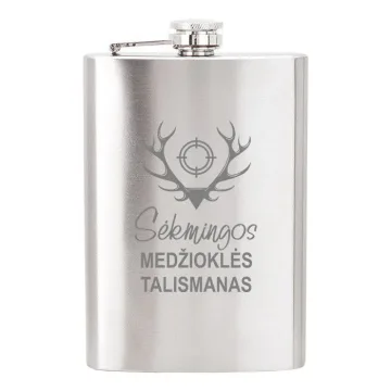 Metalinė gertuvė (fleškutė) „Sėkmingos medžioklės talismanas“