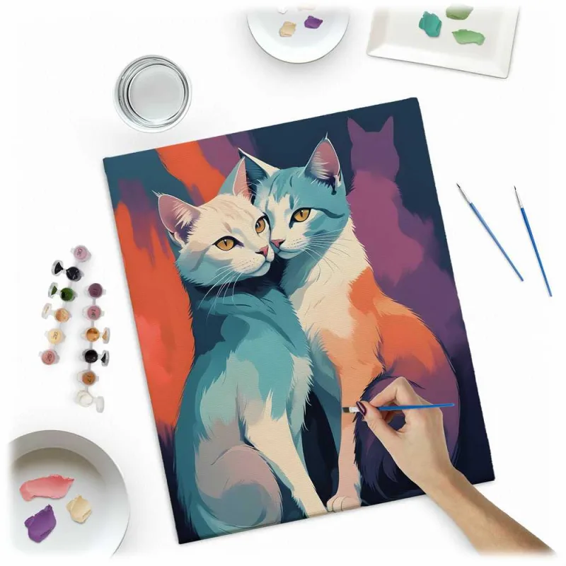 Paveikslas tapybai pagal skaičius 40x50 cm Massido Katės · 3