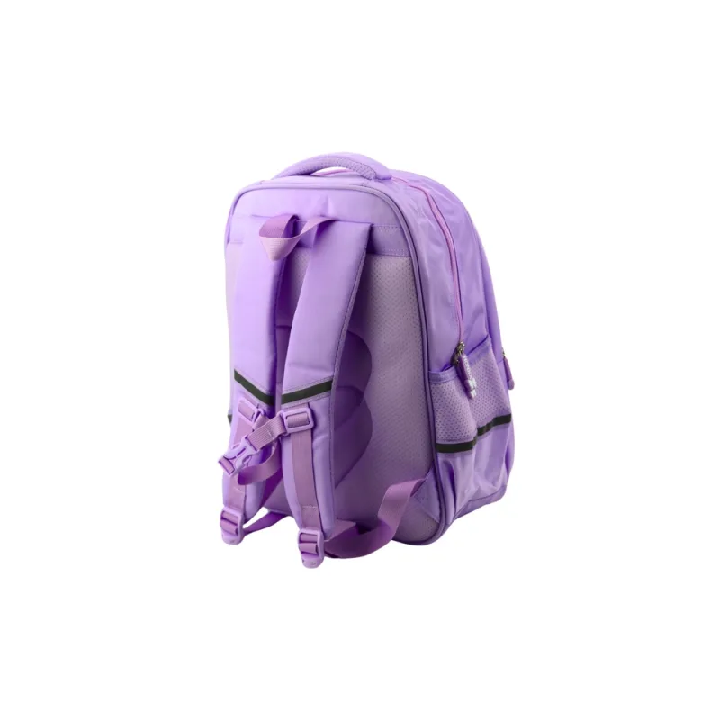 Mokyklinė kuprinė su dirželiu ant krūtinės su balta kate, violetinė, 20 l · 3