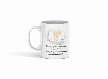 Standartinis puodelis „Lai angelo globa neapleidžia Tavęs niekada“