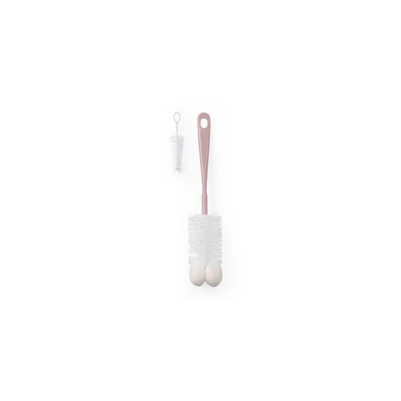 Šepetėlių rinkinys buteliukams ir žindukams plauti BabyOno 720/05 rožinis · 1