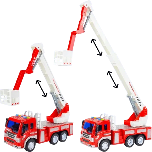 Gaisrinės automobilis su šviesos ir garso efektais, kopėčiomis · 1