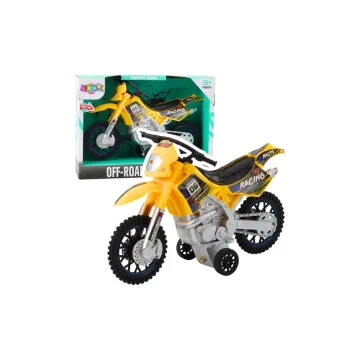 Motociklas Crossbike Off-Road žibintai garsai geltonas