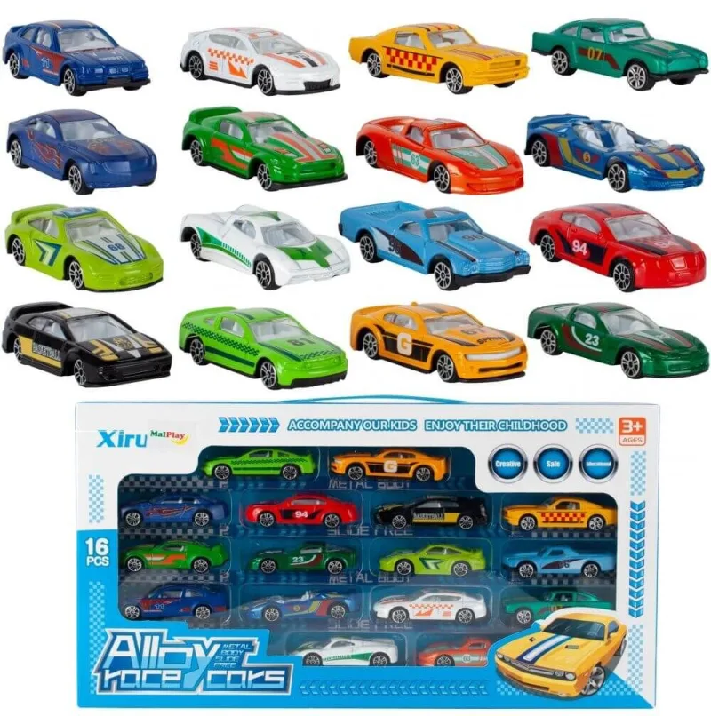 Žaislinis metalinių automobilių rinkinys, 16vnt. · 1