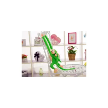 Pliušinė beždžionė su kūdikiu, žalia90 cm