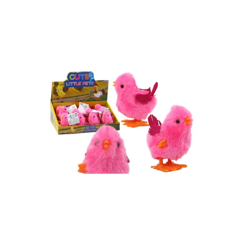 Šokinėjantis viščiukas "Jumping Chicken Toy Wind-Up" rožinis · 1