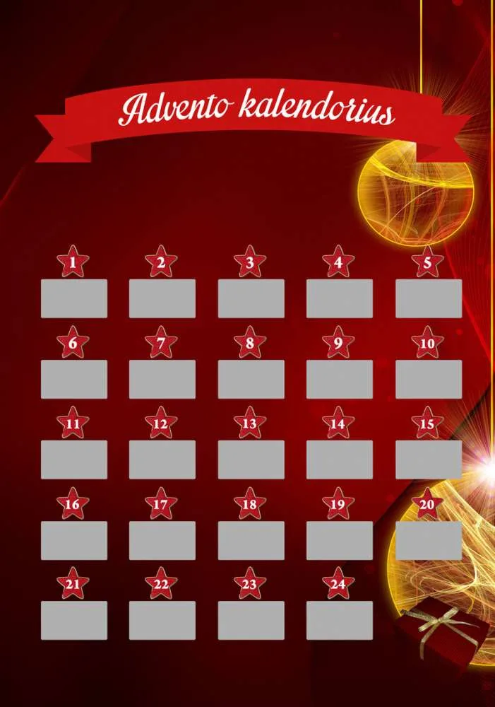 Nutrinamas Advento kalendorius vaikams