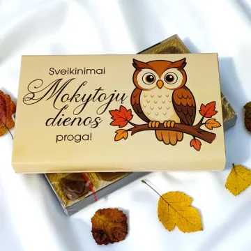 Šokoladiniai saldainiai „Sveikinimai Mokytojų dienos proga“