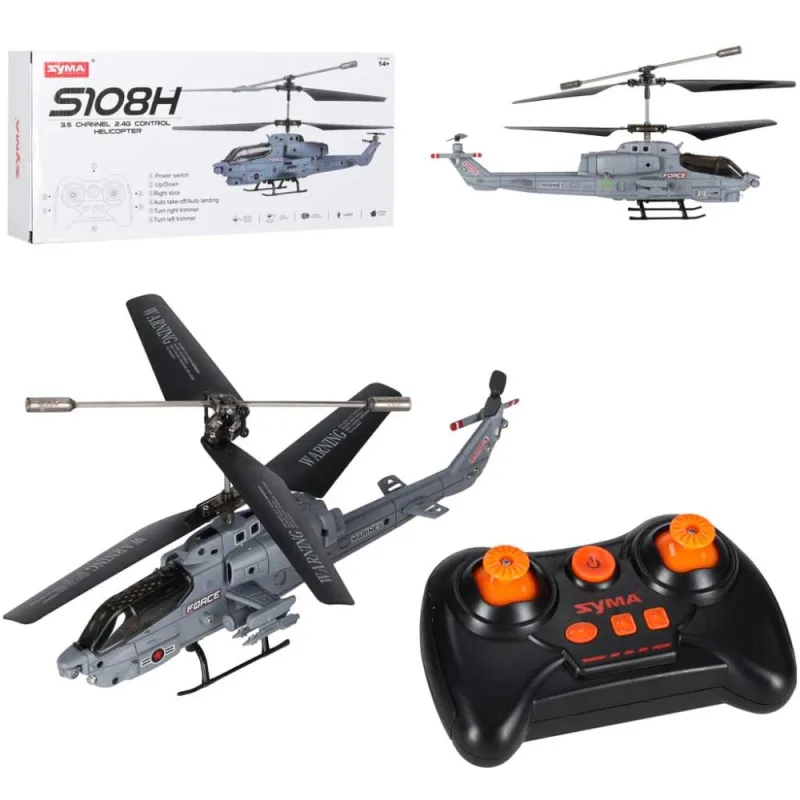 Nuotoliniu būdu valdomas sraigtasparnis „Syma S108H“ (2,4 GHz, LED, automatinis pakilimas, USB įkrovimas) · 1