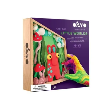 Kūrybinis rinkinys Air clay Modelino rinkinys Little Worlds Mommy Troll