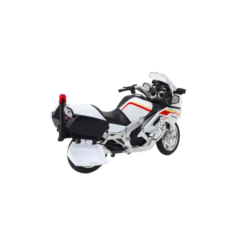 Metalinis motociklas žibintai skamba baltos raudonos geltonos linijos 1:12 · 3