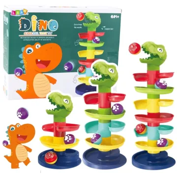 Kamuoliukų nusileidimo bokštas su dinozauru, 38 cm