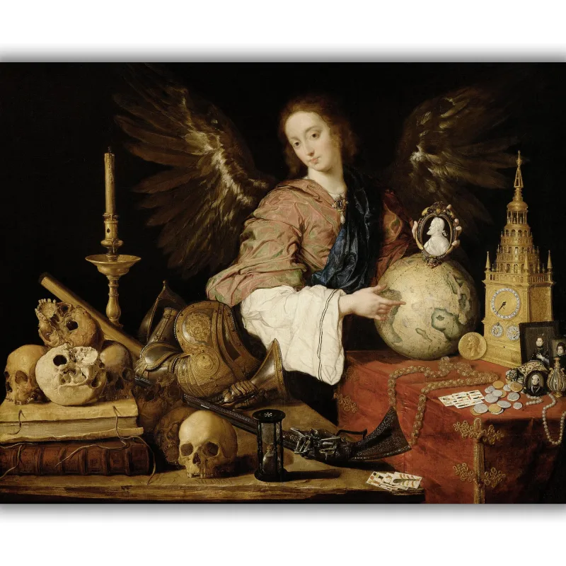 Reprodukcija „Tuštybės alegorija“, Antonio de Pereda, (1636)