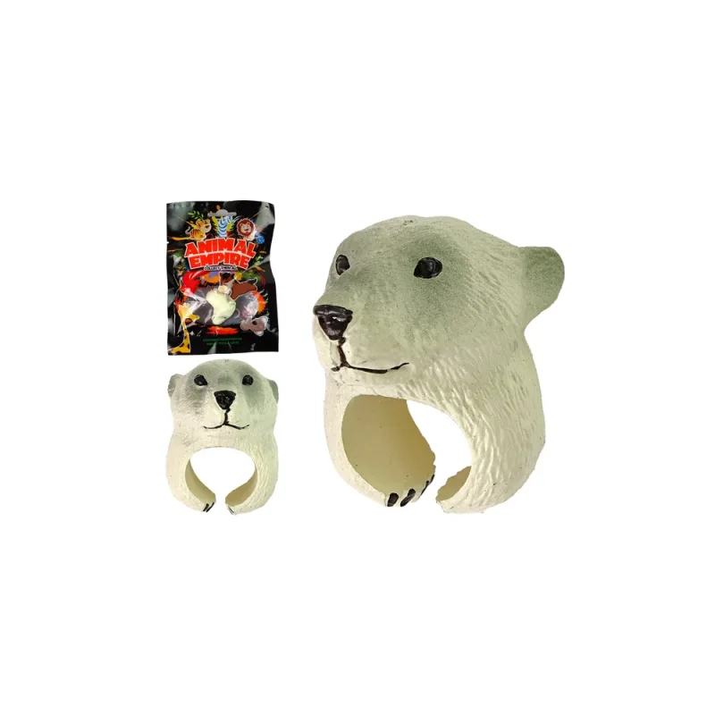 Rankos žiedas Edukaciniai gyvūnai Bear White · 1