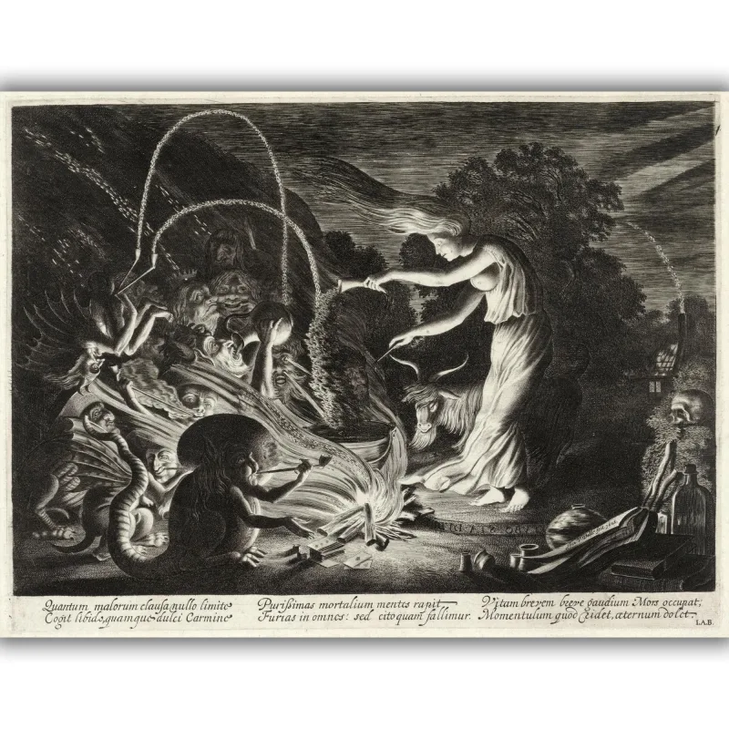 Reprodukcija „Burtininkė“, Jan van de Velde, (1626)