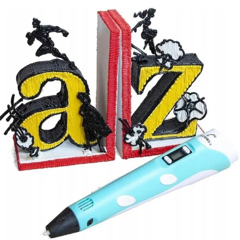 3D rašiklis WOOPIE USB trimačių modelių kūrimui, mėlynas · 2