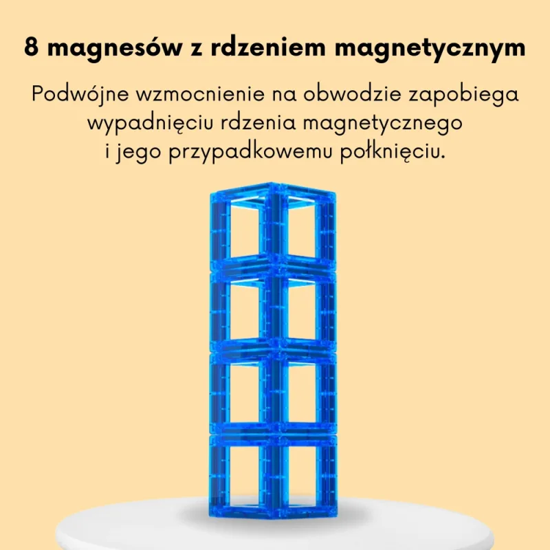 Magnetinis konstruktorius WOOPIE raidžių mokymuisi, 70 el. · 3