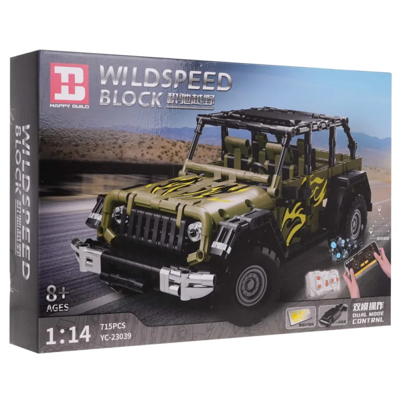 Konstruktorius WILDSPEED žalias visureigis, 715 el. · 2
