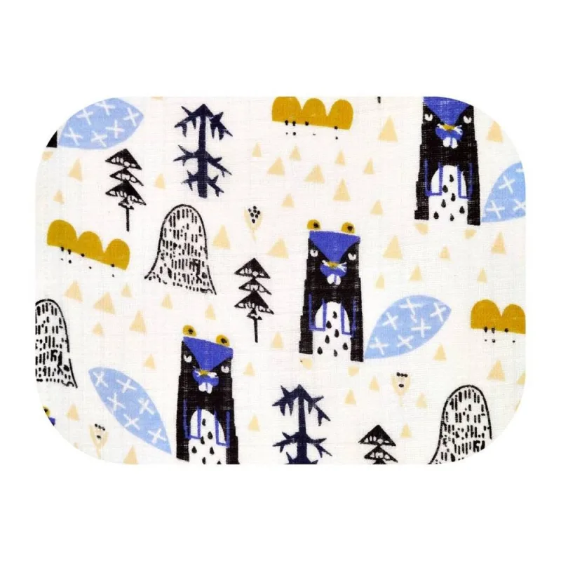 Sauskelnės - 22973 - TETRA PRINT - EGA - BOBRY - MĖLYNA - dydis 70x80 cm · 2