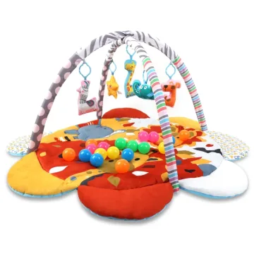Lavinamasis kilimėlis TinyMini JL639-2B Edukacinis 2-in-1 safario gėlė