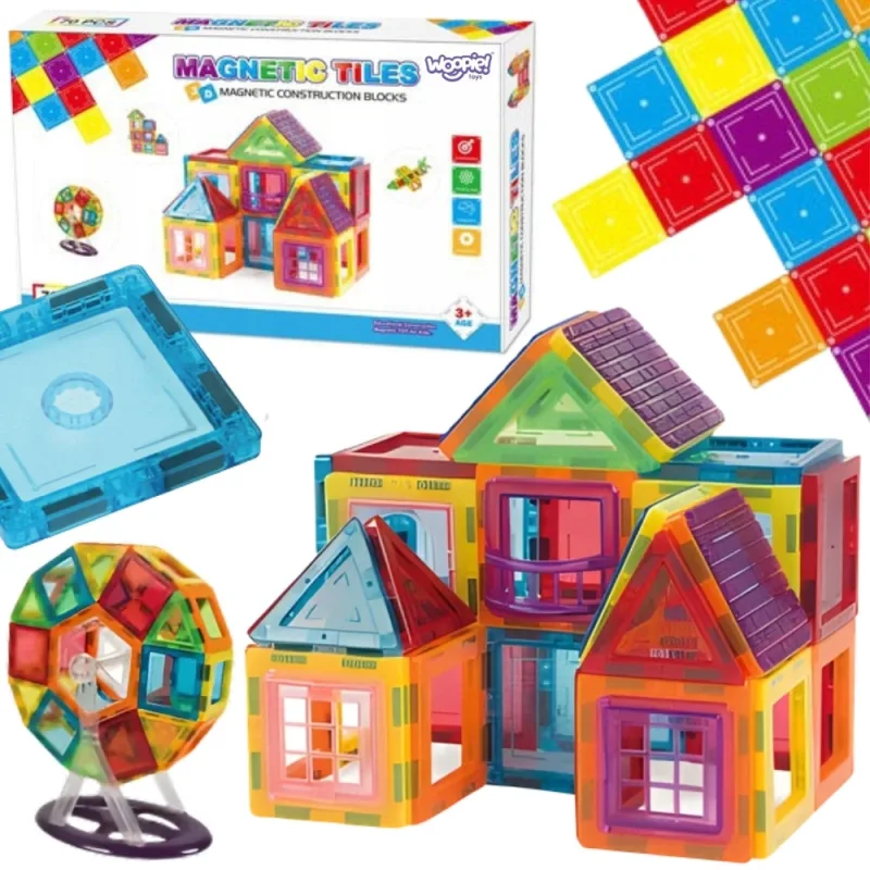 Magnetinis konstruktorius WOOPIE 3D spalvotas rinkinys · 2
