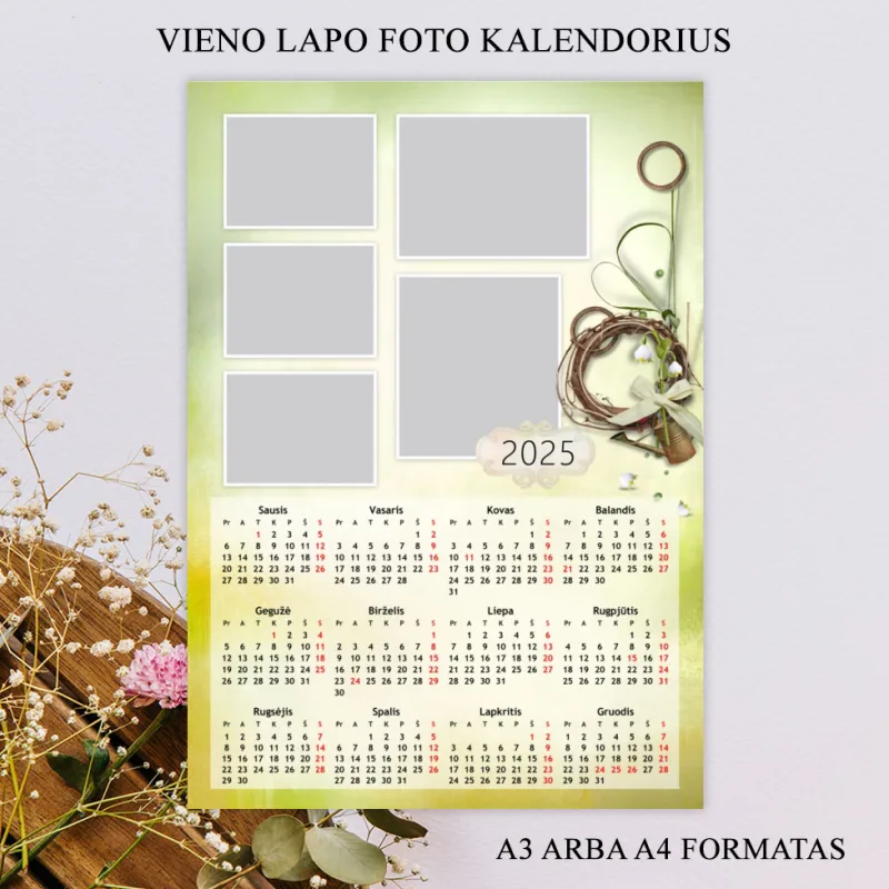 Vieno lapo foto kalendorius (VLK-43)