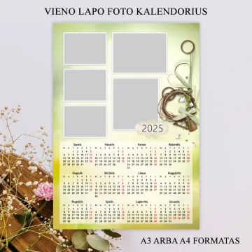 Vieno lapo foto kalendorius (VLK-43)