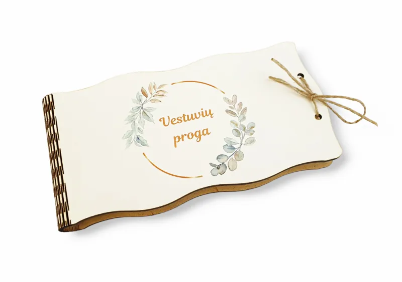 Baltas pinigų vokelis su spauda „Vestuvių proga“