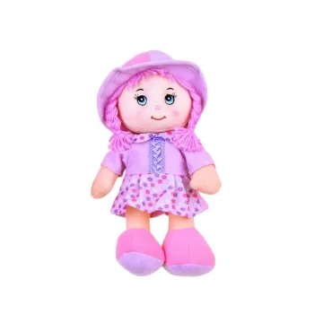 Lėlė Zuzia su kepuraite, medžiaginė lėlė 28 cm ZA2654