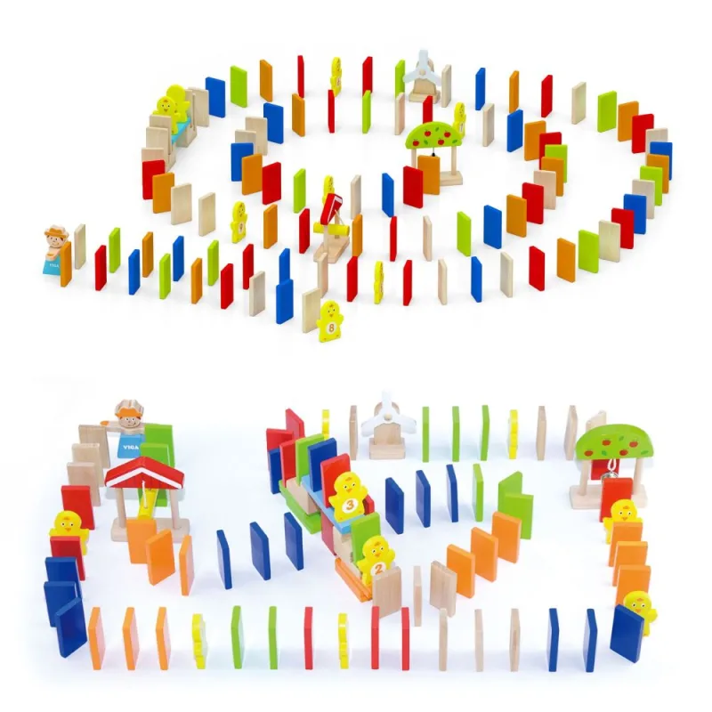 Medinė domino trasa VIGA, 122 vnt · 3