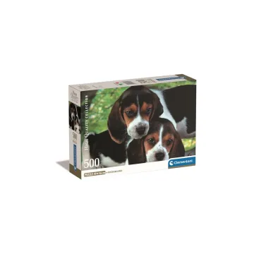 Dėlionė 500 HQC Beagle šuniukai Plakatas Clementoni 35536