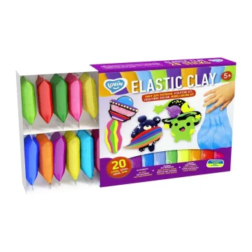 Kūrybinis rinkinys Modelinas - Plastilinas rinkinys Elastic 20 vnt.