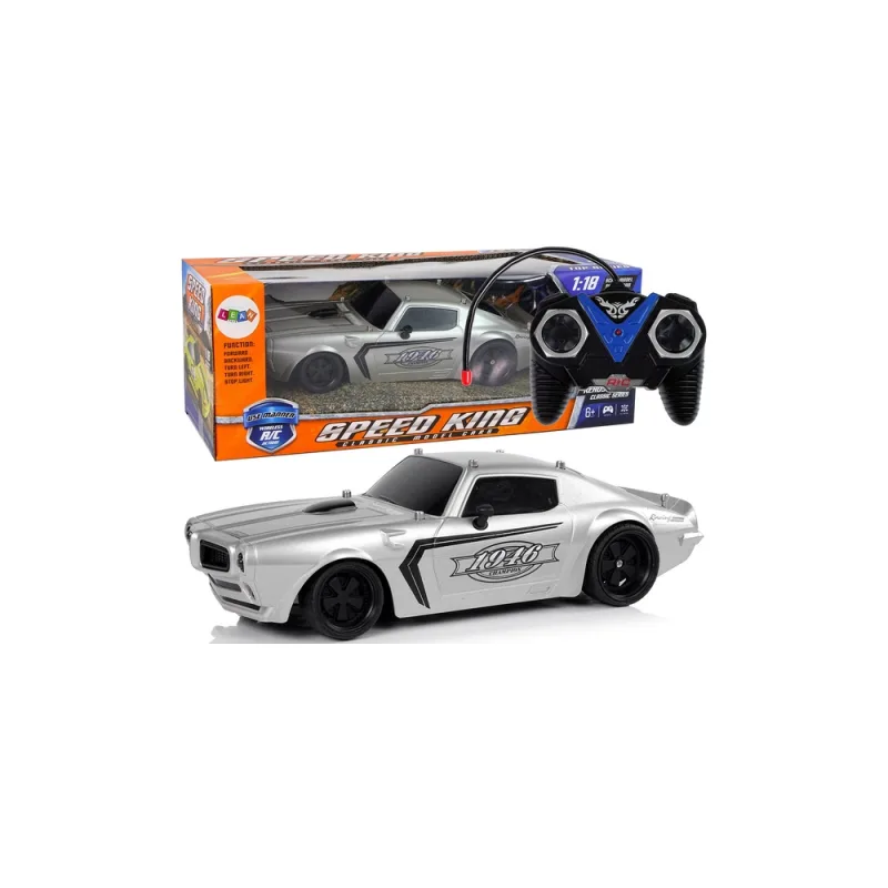 Nuotoliniu būdu valdomas R/C 1:18 Champion Pilot sportinis automobilis, Silver · 1
