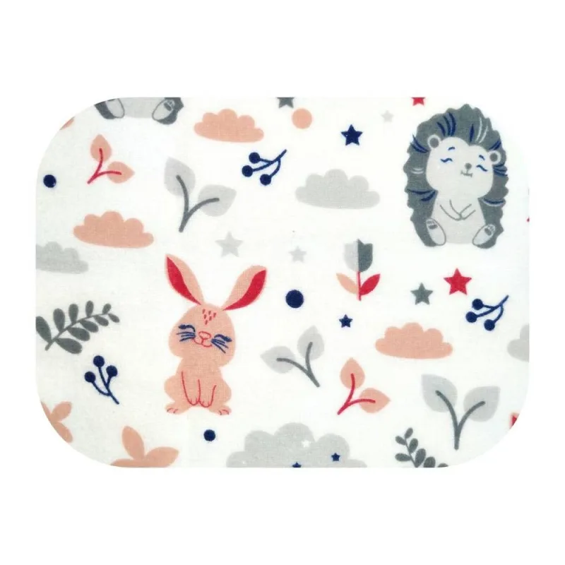 Sauskelnės - 23536 - FLANEL PRINT - EGA - GHOST AND KING - PINK - dydis 70x80 cm · 1