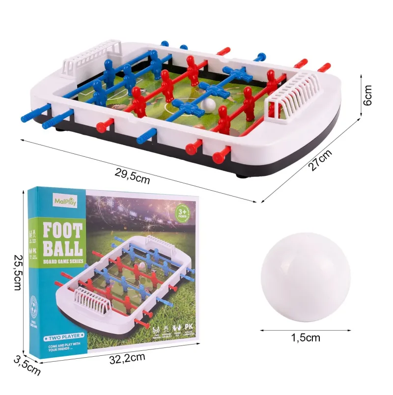 Vaikiškas stalo futbolo žaidimas 14 žaidėjų, 29 x 27 x 6 cm · 2