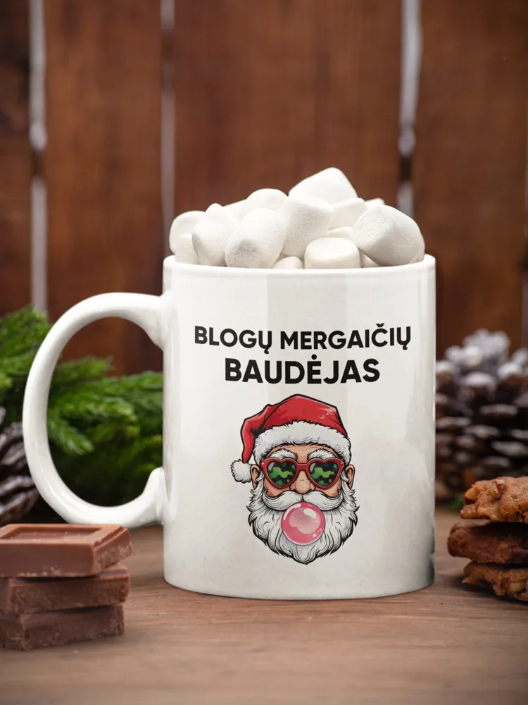 Standartinis puodelis „Blogų mergaičių baudėjas“